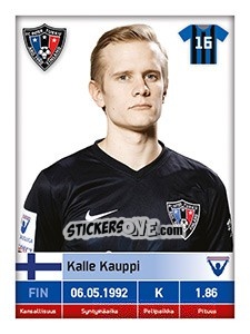 Sticker Kalle Kauppi - Veikkausliiga 2016 - Carouzel