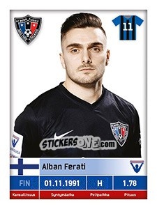 Sticker Alban Ferati - Veikkausliiga 2016 n. 135 - Carouzel