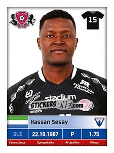 Sticker Hassan Sesay - Veikkausliiga 2016 - Carouzel