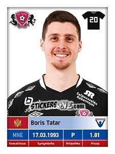 Sticker Boris Tatar - Veikkausliiga 2016 n. 147 - Carouzel