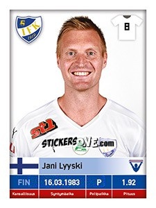 Sticker Jani Lyyski - Veikkausliiga 2016 - Carouzel
