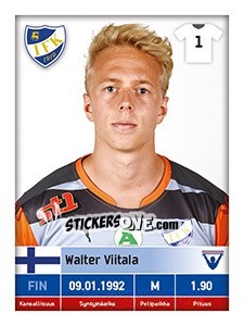 Sticker Walter Viitala - Veikkausliiga 2016 - Carouzel