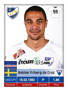 Cromo Bobbie Friberg da Cruz - Veikkausliiga 2016 - Carouzel