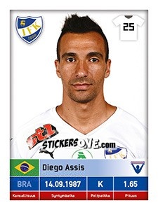 Cromo Diego Assis - Veikkausliiga 2016 - Carouzel