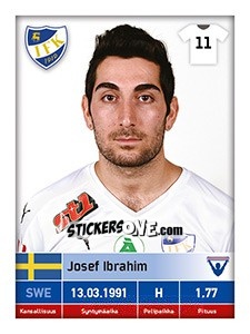 Sticker Josef Ibrahim - Veikkausliiga 2016 - Carouzel