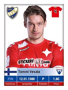 Cromo Tommi Vesala - Veikkausliiga 2016 - Carouzel