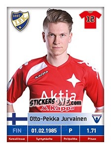 Cromo Otto-Pekka Jurvainen - Veikkausliiga 2016 - Carouzel