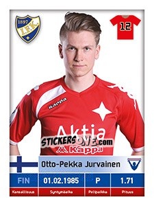 Figurina Otto-Pekka Jurvainen - Veikkausliiga 2016 - Carouzel