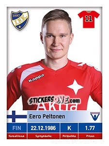 Cromo Eero Peltonen - Veikkausliiga 2016 - Carouzel