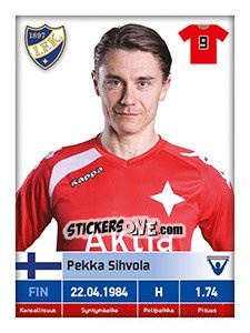 Cromo Pekka Sihvola - Veikkausliiga 2016 - Carouzel