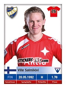 Sticker Ville Salmikivi - Veikkausliiga 2016 - Carouzel