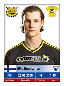 Sticker Otto Huuhtanen - Veikkausliiga 2016 - Carouzel