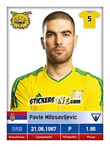 Cromo Pavle Milosavljevic - Veikkausliiga 2016 - Carouzel