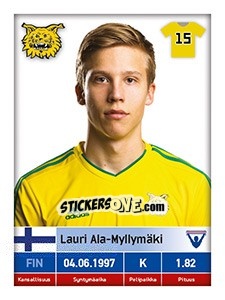 Sticker Lauri Ala-Myllymäki - Veikkausliiga 2016 - Carouzel