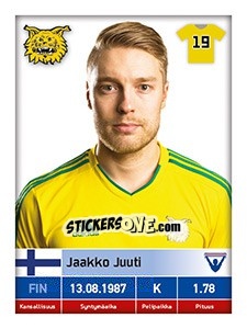 Figurina Jaakko Juuti - Veikkausliiga 2016 - Carouzel