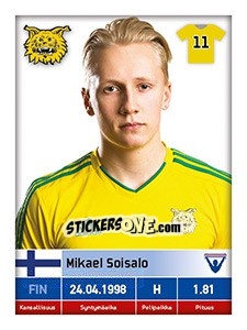 Sticker Mikael Soisalo - Veikkausliiga 2016 - Carouzel