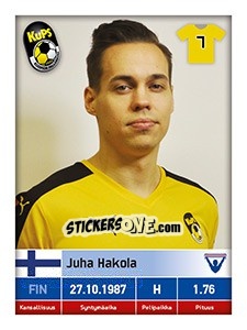 Figurina Juha Hakola - Veikkausliiga 2016 - Carouzel