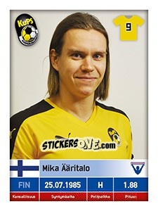 Figurina Mika Ääritalo - Veikkausliiga 2016 n. 254 - Carouzel