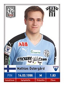 Cromo Mathias Östergård - Veikkausliiga 2016 - Carouzel