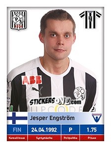 Sticker Jesper Engström - Veikkausliiga 2016 - Carouzel