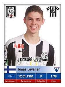 Cromo Jonas Levänen - Veikkausliiga 2016 - Carouzel