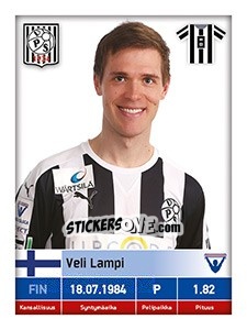 Sticker Veli Lampi - Veikkausliiga 2016 n. 265 - Carouzel