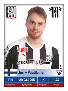 Cromo Jerry Voutilainen - Veikkausliiga 2016 - Carouzel