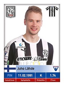 Cromo Juho Lähde - Veikkausliiga 2016 - Carouzel