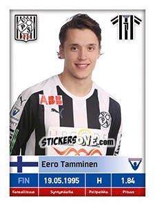 Sticker Eero Tamminen - Veikkausliiga 2016 - Carouzel