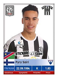 Sticker Pyry Soiri - Veikkausliiga 2016 n. 277 - Carouzel