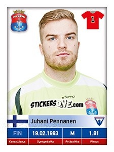 Sticker Juhani Pennanen - Veikkausliiga 2016 - Carouzel