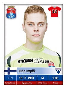 Cromo Jusa Impiö - Veikkausliiga 2016 - Carouzel