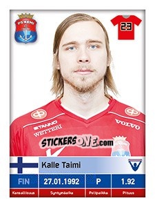 Cromo Kalle Taimi - Veikkausliiga 2016 - Carouzel