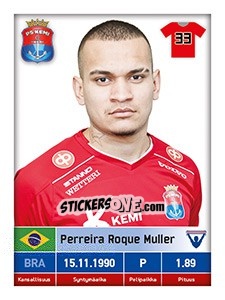 Sticker Perreira Roque Muller - Veikkausliiga 2016 - Carouzel