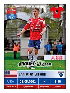 Sticker Christian Eissele - Veikkausliiga 2016 - Carouzel
