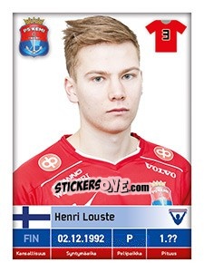 Cromo Henri Louste - Veikkausliiga 2016 - Carouzel