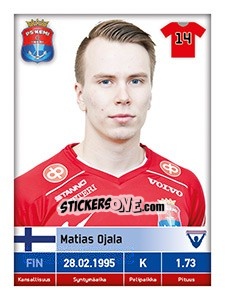 Cromo Matias Ojala - Veikkausliiga 2016 - Carouzel