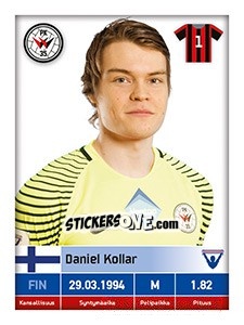 Sticker Daniel Kollar - Veikkausliiga 2016 - Carouzel