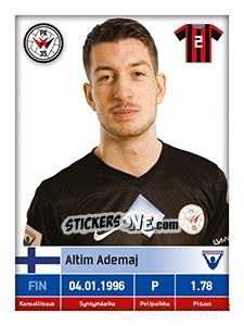 Sticker Altim Ademaj - Veikkausliiga 2016 - Carouzel