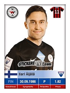 Sticker Ilari Äijälä - Veikkausliiga 2016 - Carouzel