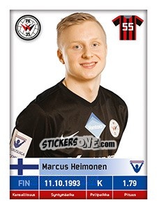 Cromo Marcus Heimonen - Veikkausliiga 2016 - Carouzel