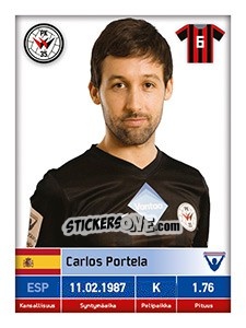 Cromo Carlos Portela - Veikkausliiga 2016 - Carouzel