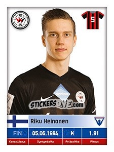 Cromo Riku Heinonen - Veikkausliiga 2016 - Carouzel