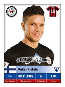 Cromo Aleksi Ristola - Veikkausliiga 2016 - Carouzel