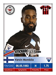 Sticker Kevin Mombilo - Veikkausliiga 2016 - Carouzel