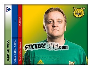 Sticker Jarkko Wiss - Veikkausliiga 2016 n. 345 - Carouzel