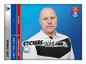 Sticker Jari Åhman - Veikkausliiga 2016 - Carouzel