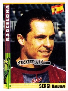 Sticker Sergi Barjuan - Euro Football 1998-1999 n. 10 - Panini