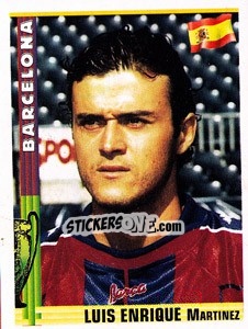 Sticker Luis Enrique Martinez - Euro Football 1998-1999 n. 15 - Panini