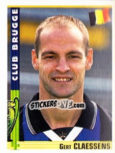 Sticker Gert Claessens - Euro Football 1998-1999 n. 28 - Panini